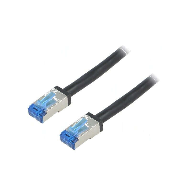 Patch cord S/FTP 6a litat Cu PE negru 1m 26AWG - cablu de rețea | Electronic-mag.ro | Componente Electronice Patch cord S/FTP 6a litat Cu PE negru 1m 26AWG - cablu de rețea | Electronic-mag.ro | Componente Electronice