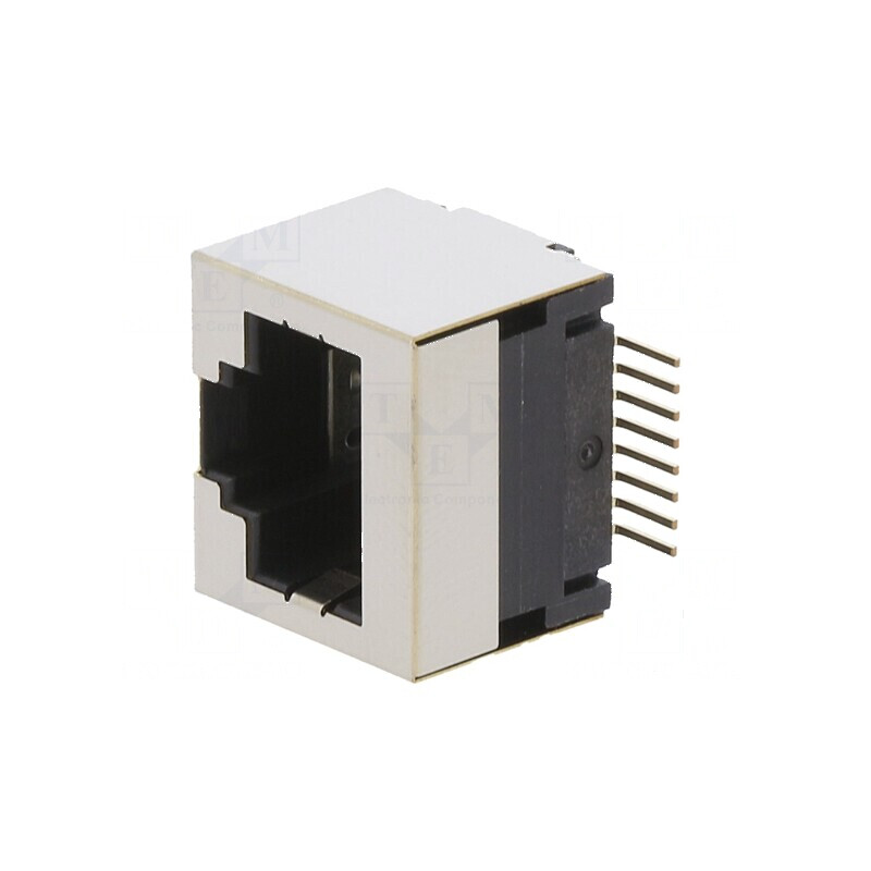 Conector RJ45 soclu aurit 8p8c pentru PCB | Electronic-mag.ro | Componente Electronice