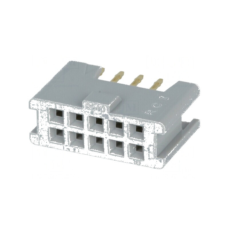 Conector IDC soclu mamă 10 PIN THT aurit 3A 2,54mm | Electronic-mag.ro | Componente Electronice