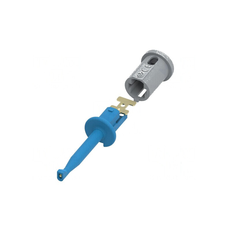 Clips de măsurare cu cârlig albastru 6A 60VDC placare aurit | Electronic-mag.ro | Componente Electronice