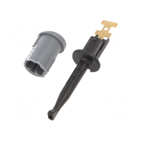 Clips de măsurare cu cârlig 6A 60VDC negru aurit | Electronic-mag.ro | Componente Electronice