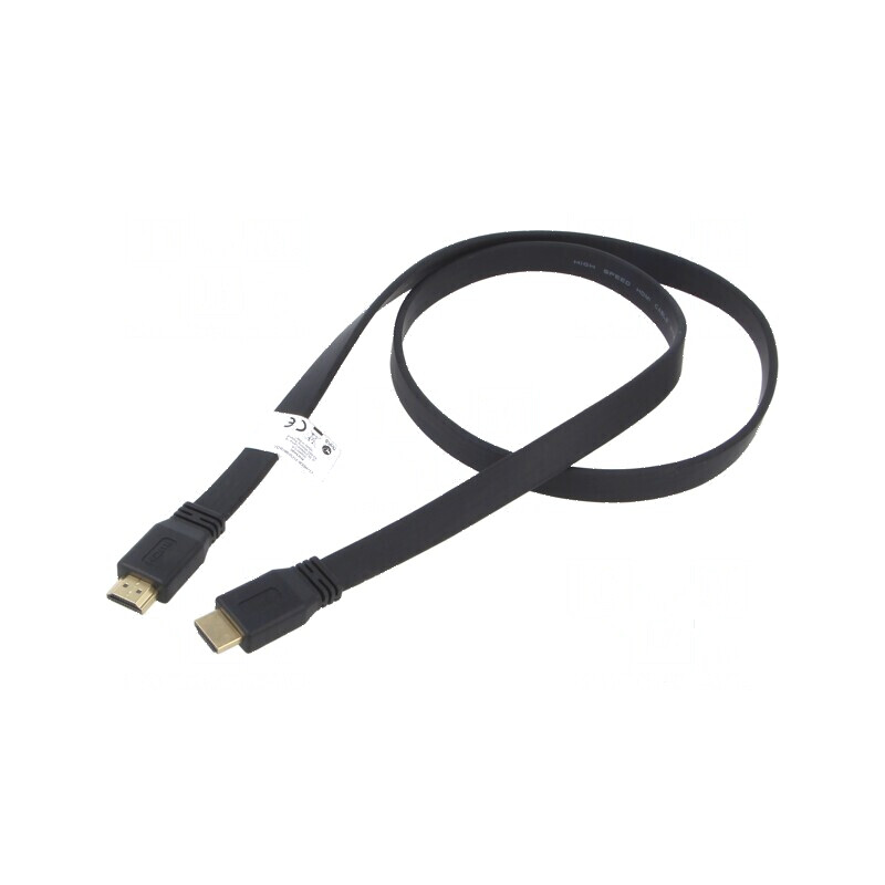 Cablu HDMI 2.0 1m negru PVC 28AWG | Electronic-mag.ro | Componente Electronice