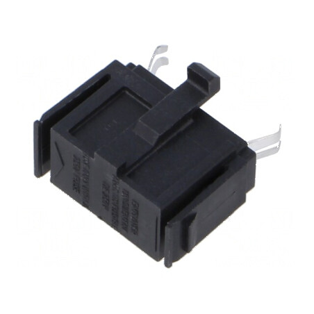 Clemă siguranţe cilindrice 5x20mm clichet neagră | Electronic-mag.ro | Componente Electronice