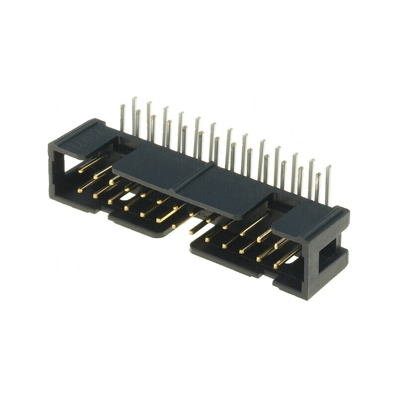 Conector IDC soclu tată 26 pini unghi 90° THT pentru PCB | Electronic-mag.ro | Componente Electronice