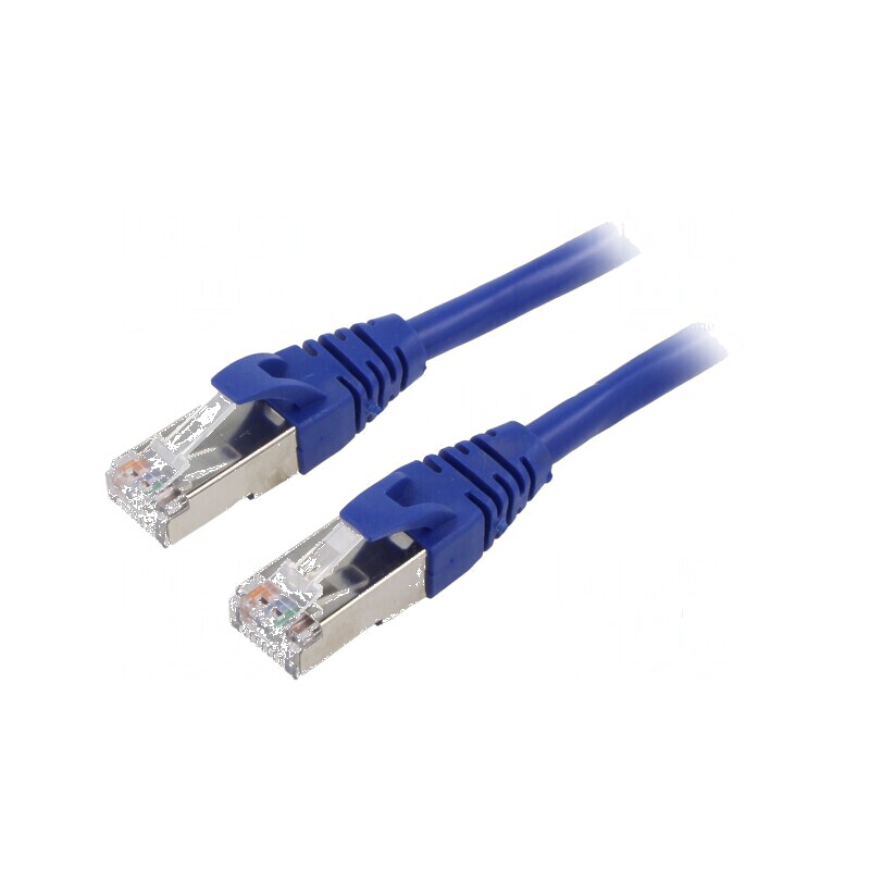 Patch cord F/UTP 6 litat Cu PVC albastru 1,5m 26AWG | Electronic-mag.ro | Componente Electronice