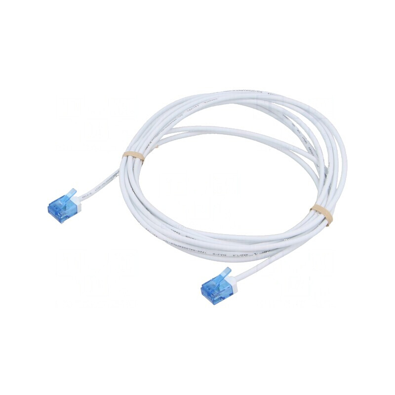 Cablaj rețea U/UTP 6a cu placare aurită, LSZH alb, 3m, 32AWG | Electronic-mag.ro | Componente Electronice
