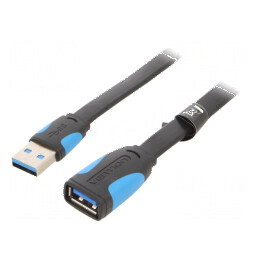 Cablu USB 3.0 A-A 1m negru-alb | Electronic-mag.ro | Componente Electronice
