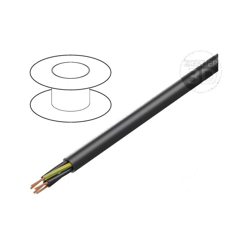 Cablu BiT 1000 H 5G1mm2 neecranat 600V 1kV Cu litat negru | Electronic-mag.ro | Componente Electronice