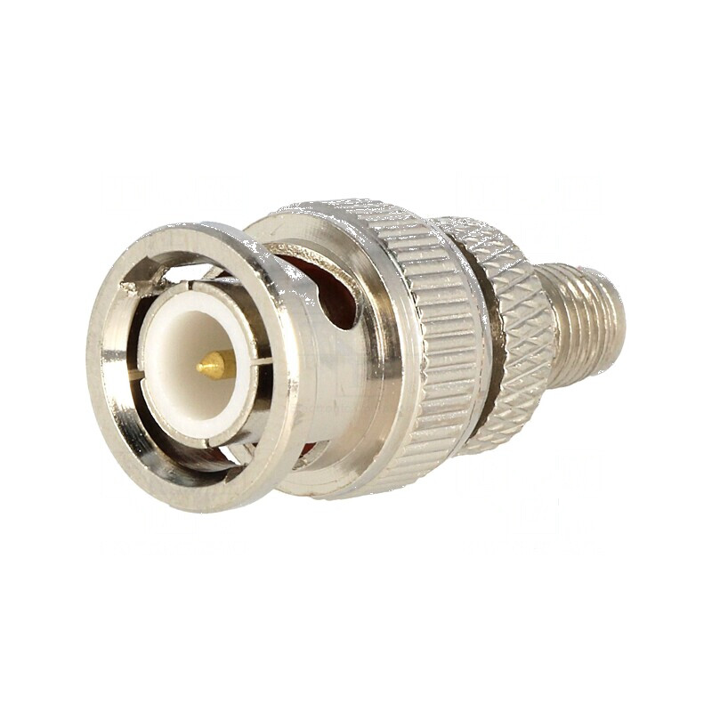 Adaptor BNC tată la SMA mamă aurit | Electronic-mag.ro | Componente Electronice