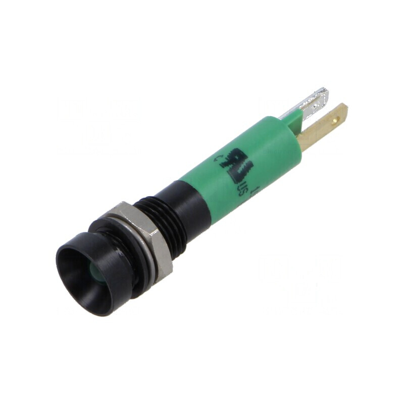 Lampă LED concav verde 12V 5mm IP67 Ø8mm | Electronic-mag.ro | Componente Electronice