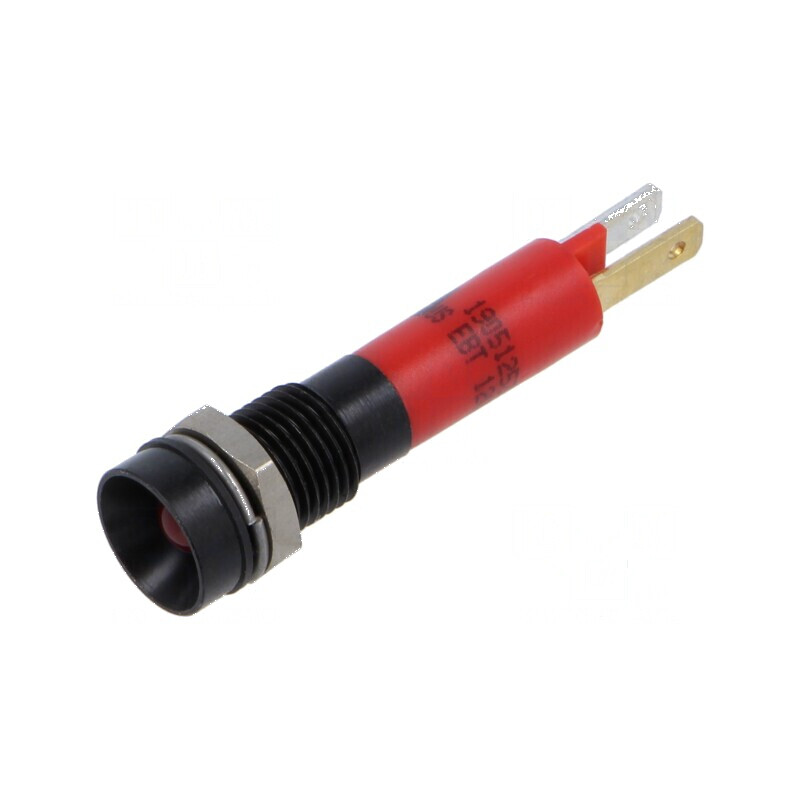Lampă LED concav roșie 12VDC Ø8mm IP67 5mm | Electronic-mag.ro | Componente Electronice