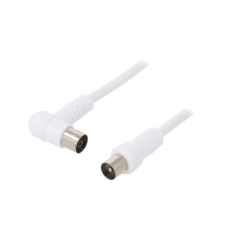 Cablu coaxial 2,5m cu soclu în unghi 9,5mm și mufă 9,5mm | Electronic-mag.ro | Componente Electronice