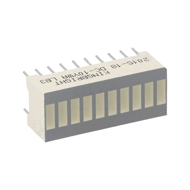 LED Riglă Galbenă 25,4x10,16mm pentru Afișaj | Electronic-mag.ro | Componente Electronice