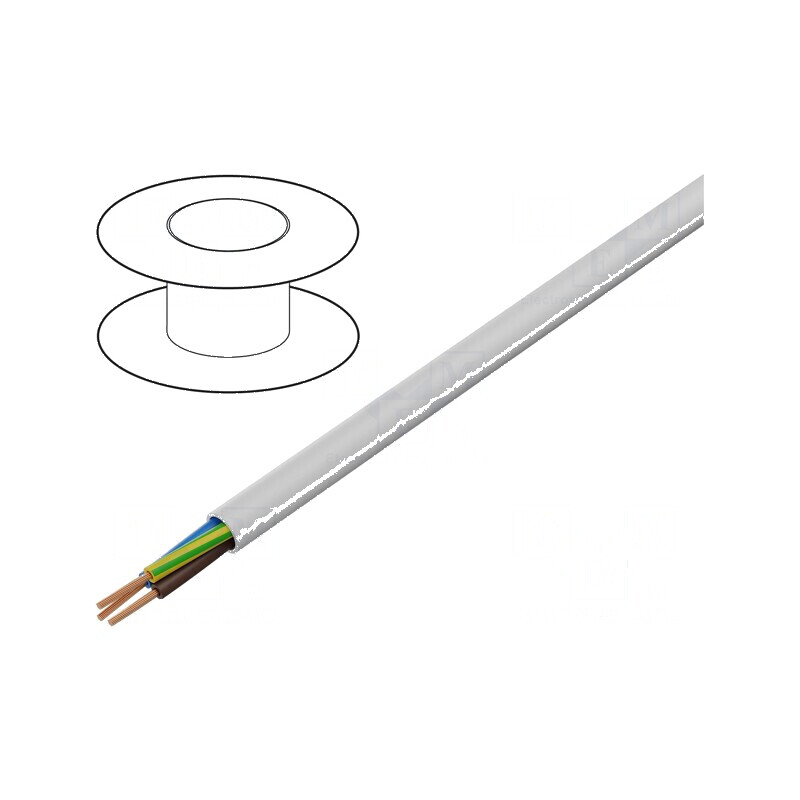 Cablu electric H05VV-F 5G1,5mm2 cu litat din cupru, PVC alb, 300V/500V | Electronic-mag.ro | Componente Electronice Cablu electric H05VV-F 5G1,5mm2 cu litat din cupru, PVC alb, 300V/500V | Electronic-mag.ro | Componente Electronice