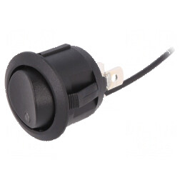 Rocker Switch SPDT 2 ON-ON 20A 12VDC Negru cu LED 12V | Electronic-mag.ro | Componente Electronice