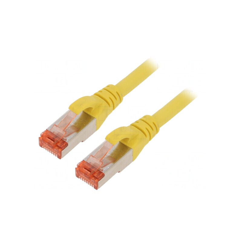 Cabluri patch S/FTP 6 litat LSZH galben 1m 27AWG | Electronic-mag.ro | Componente Electronice