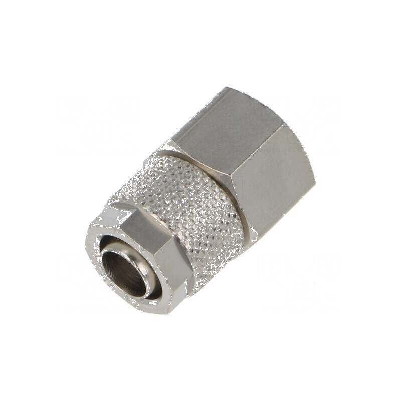 Conector filetat înșurubat din alamă nichelată 8mm, max. 15bar | Electronic-mag.ro | Componente Electronice