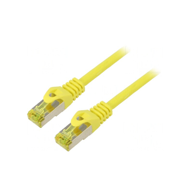 Cablu Patch S/FTP 6a LSZH Galben 2m 27AWG | Electronic-mag.ro | Componente Electronice