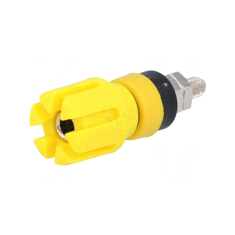 Conector banana 4mm soclu 30A 60VDC galben nichelat 48mm | Electronic-mag.ro | Componente Electronice Conector banana 4mm soclu 30A 60VDC galben nichelat 48mm | Electronic-mag.ro | Componente Electronice