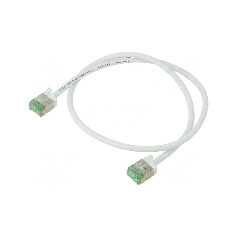 Patch cord U/FTP Cat 8.1 0,5m LSZH alb 32AWG | Electronic-mag.ro | Componente Electronice