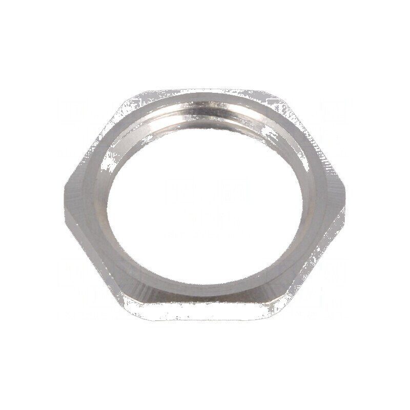 Piuliță M16 cu împământare din alamă nichelată, grosime 2,8mm, cheie 19mm | Electronic-mag.ro | Componente Electronice