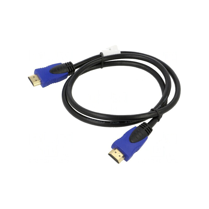 Cablu HDMI 2.0 1m negru PVC 30AWG | Electronic-mag.ro | Componente Electronice