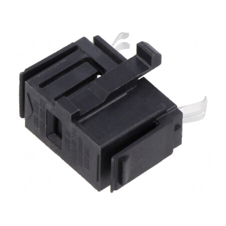 Clemă siguranţe cilindrice 5x20mm clichet neagră | Electronic-mag.ro | Componente Electronice