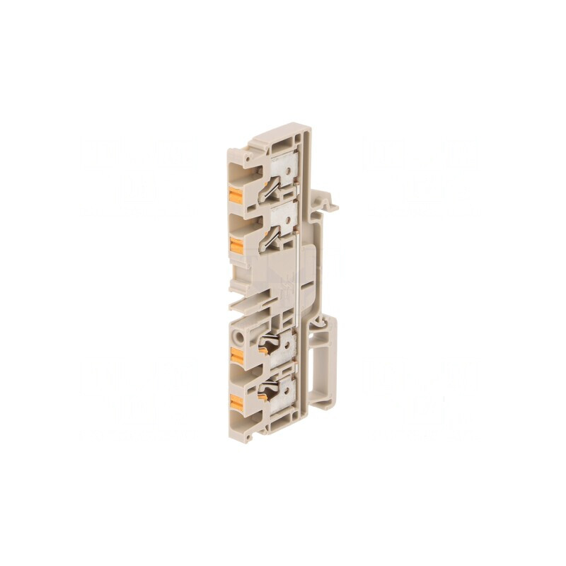 Term. îmbinare şine 4mm2 1 pistă 4 borne bej cu arc | Electronic-mag.ro | Componente Electronice Term. îmbinare şine 4mm2 1 pistă 4 borne bej cu arc | Electronic-mag.ro | Componente Electronice