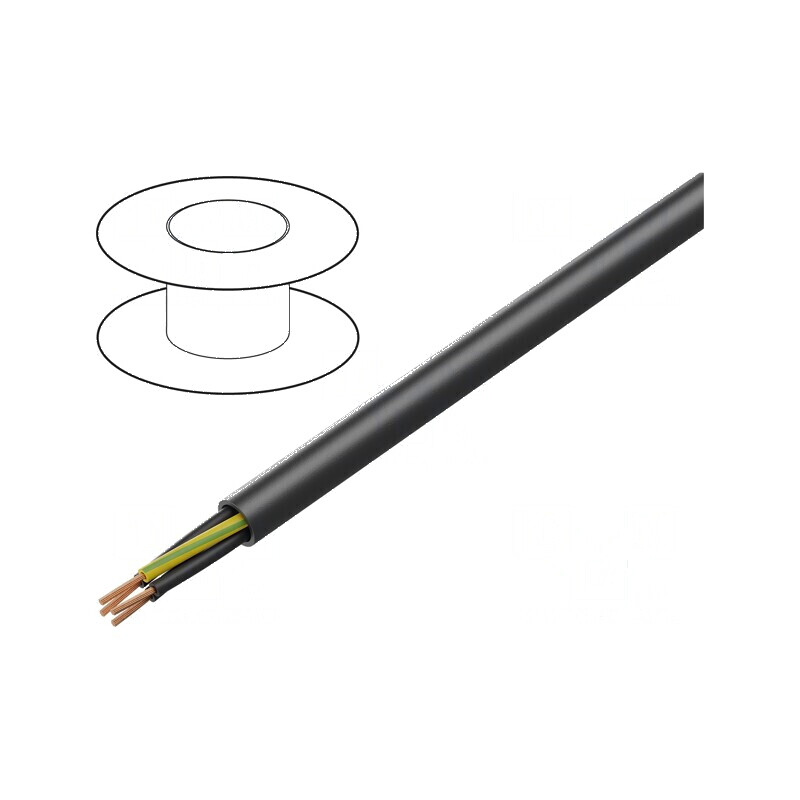 Cablu electric POWER 1000-YFR 5G1mm2 cu PVC negru 600V, 1000V | Electronic-mag.ro | Componente Electronice