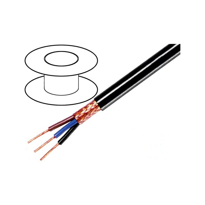 Cablu ecranat 3x0,35mm2 cupru 49V | Electronic-mag.ro | Componente Electronice