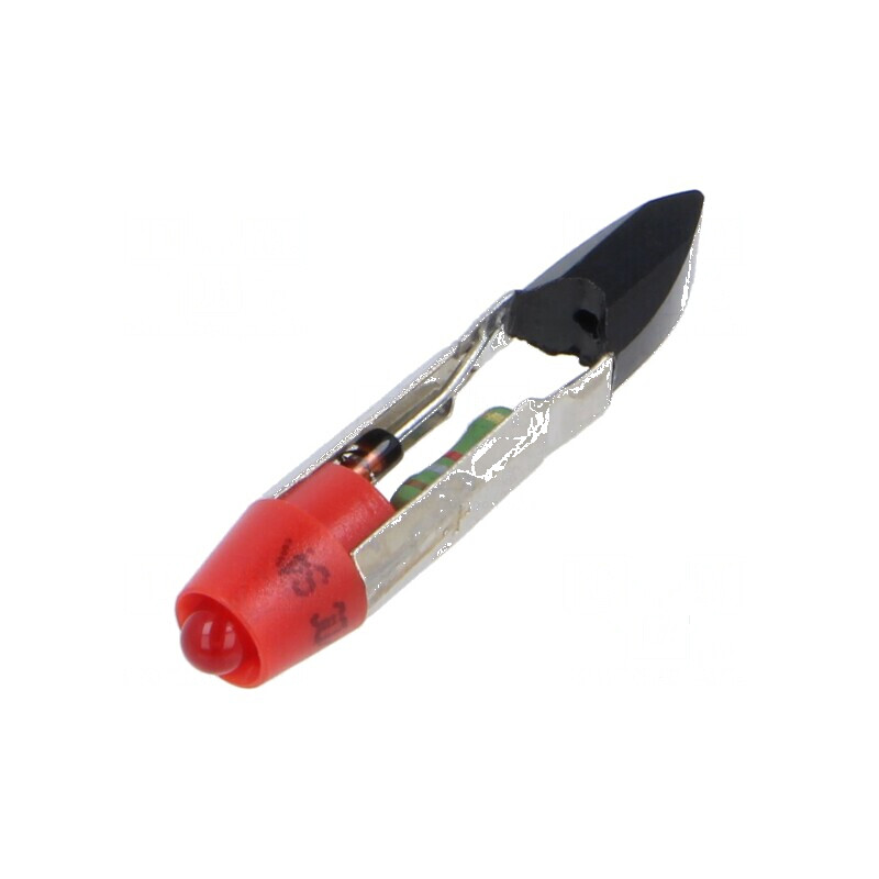 Lampă LED roșie T5,5 28VDC 28VAC 3mm plastic | Electronic-mag.ro | Componente Electronice