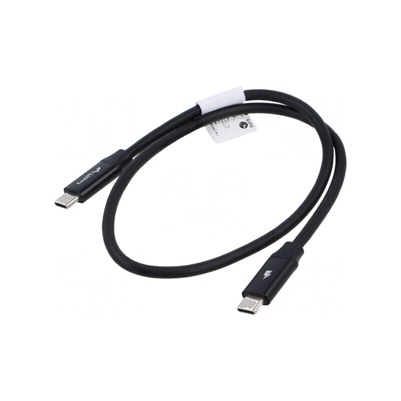 Cablu USB 2.0 USB C aurit 0,5m negru | Electronic-mag.ro | Componente Electronice