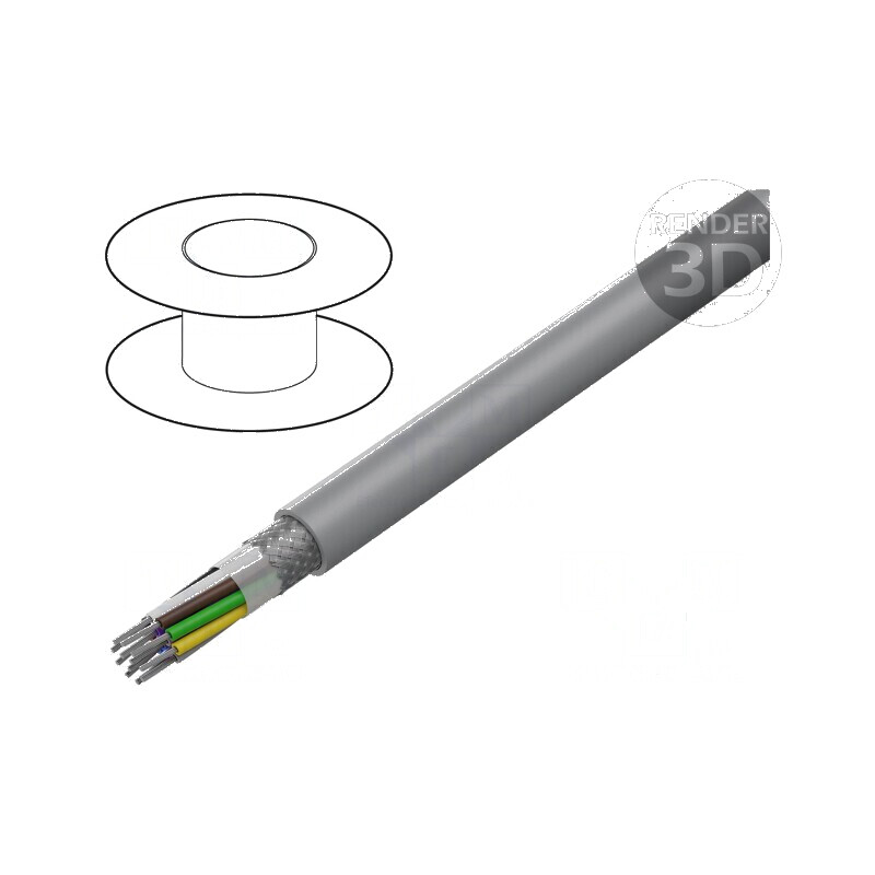 Cablu LiYCY 2x22AWG PVC gri 300V | Electronic-mag.ro | Componente Electronice