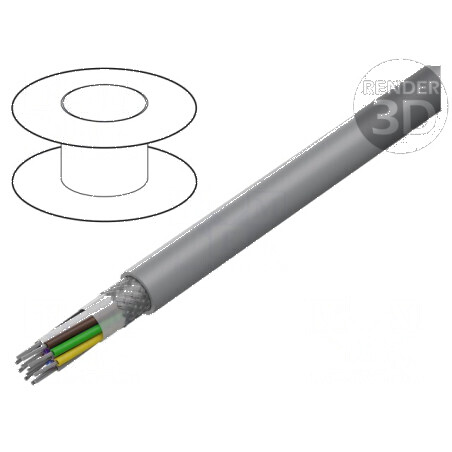 Cablu LiYCY 2x22AWG PVC gri 300V | Electronic-mag.ro | Componente Electronice