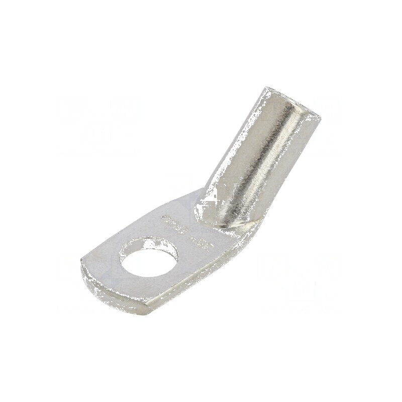 Vârf inelar tubular M10 35mm² crimpat cablu unghi 45° | Electronic-mag.ro | Componente Electronice