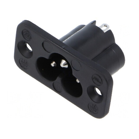 Conector alimentare AC IEC 60320 C6 2,5A 250VAC soclu tată | Electronic-mag.ro | Componente Electronice