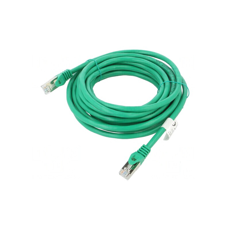 Cabluri patch F/UTP 6 litat CCA PVC verde 5m 26AWG 1buc. | Electronic-mag.ro | Componente Electronice