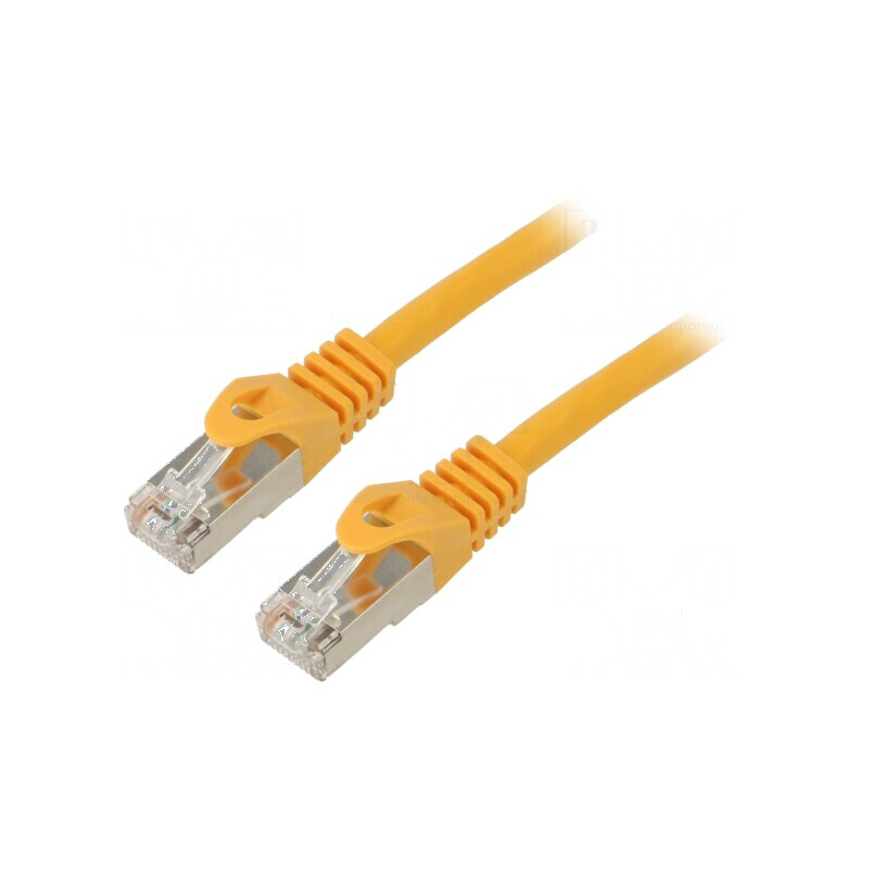 Patch cord F/UTP 6 litat CCA PVC galben 5m 26AWG | Electronic-mag.ro | Componente Electronice