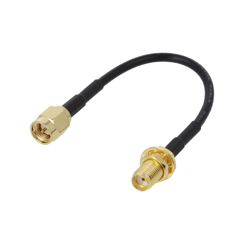 Cablu SMA tată - SMA mamă drept 100mm | Electronic-mag.ro | Componente Electronice