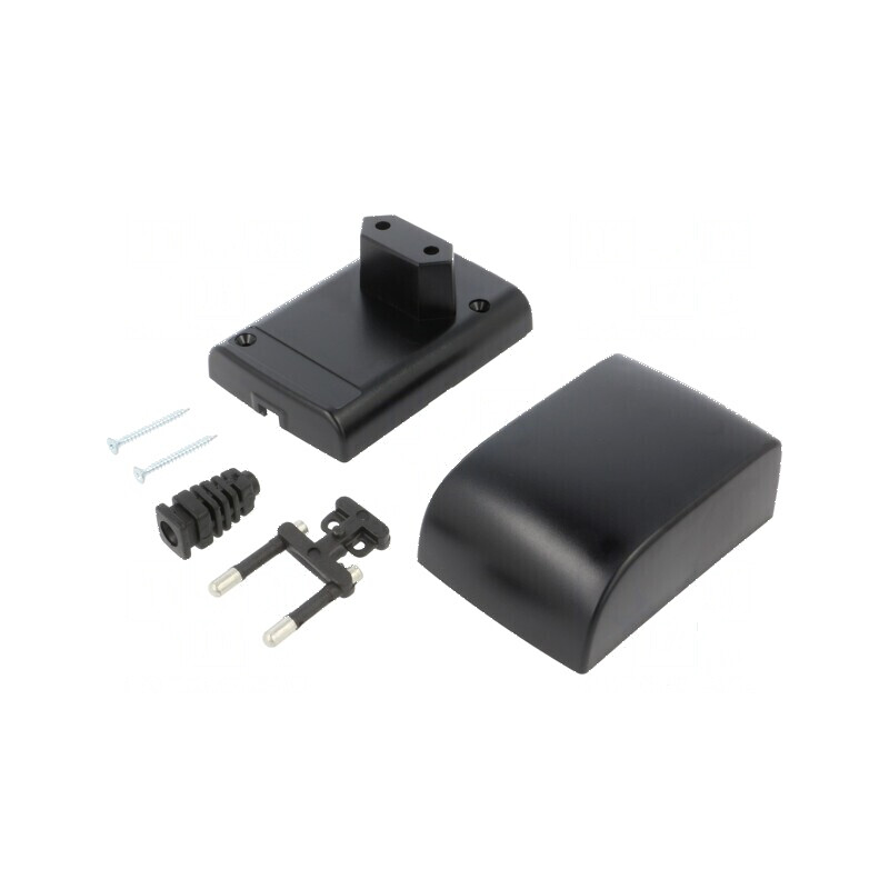 Carcasă alimentator ABS neagră 55mm x 80,45mm x 37,15mm | Electronic-mag.ro | Componente Electronice