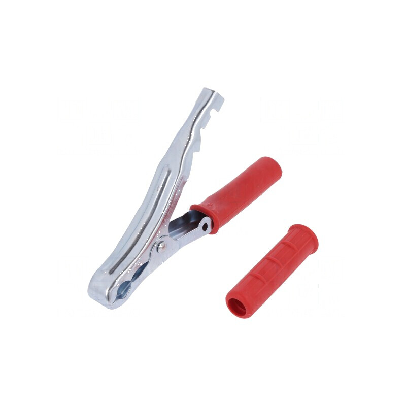 Bornă crocodil 90A roșie - Capacitate prindere max. 25mm | Electronic-mag.ro | Componente Electronice Bornă crocodil 90A roșie - Capacitate prindere max. 25mm | Electronic-mag.ro | Componente Electronice