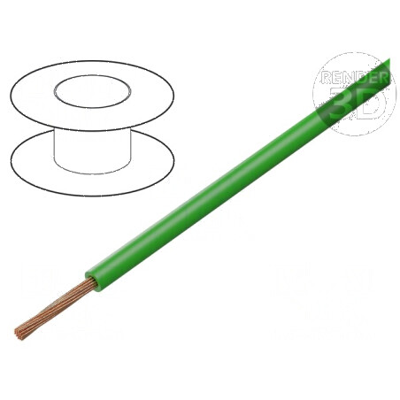 Cablu FLRY-A 1x2,5mm2 cu litat de Cu PVC verde 60V Clasa 5 2,7÷3mm | Electronic-mag.ro | Componente Electronice