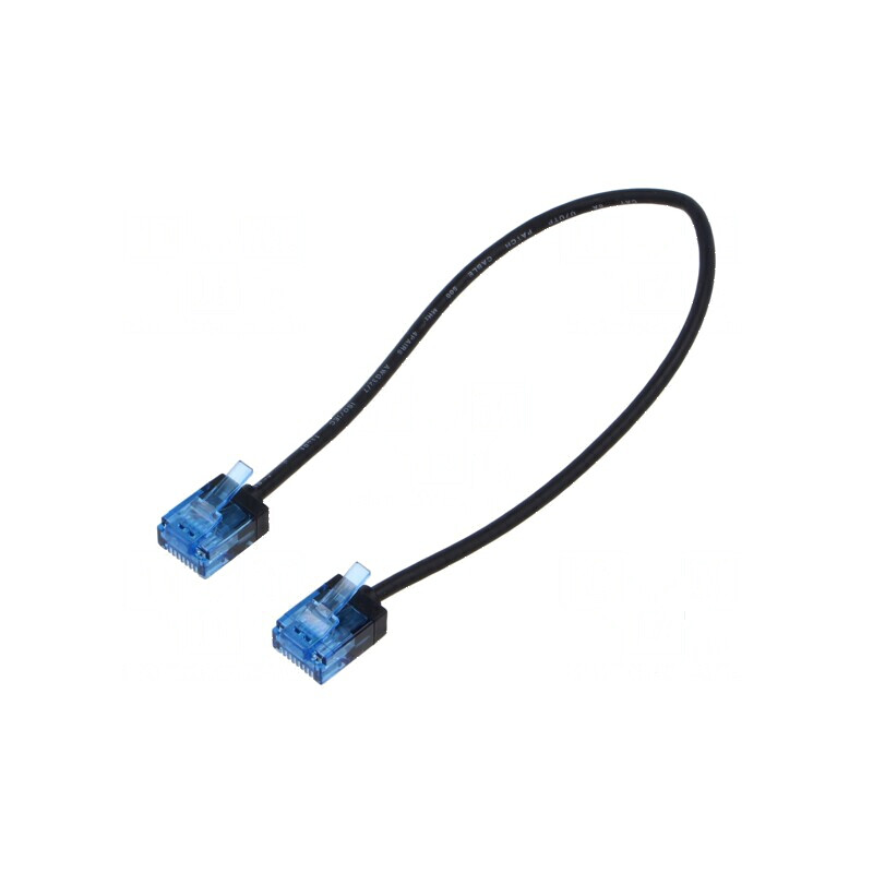 Cablu Patch U/FTP 6a 0,5m LSZH Negru 32AWG -20÷75°C | Electronic-mag.ro | Componente Electronice