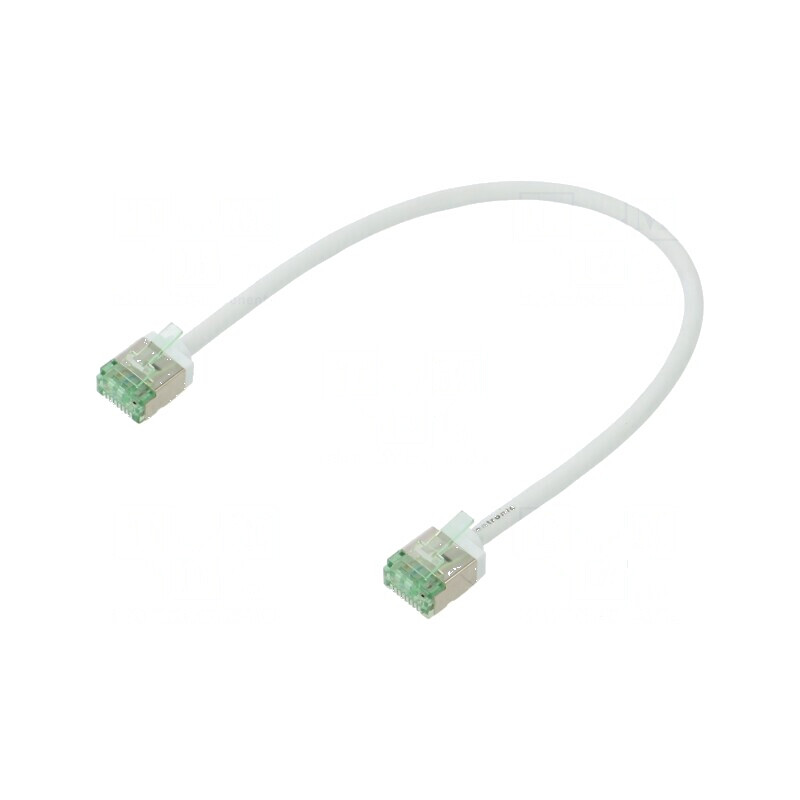 Cablaj Patch Cord U/FTP Cat 8.1 LSZH Alb 0,25m 32AWG | Electronic-mag.ro | Componente Electronice
