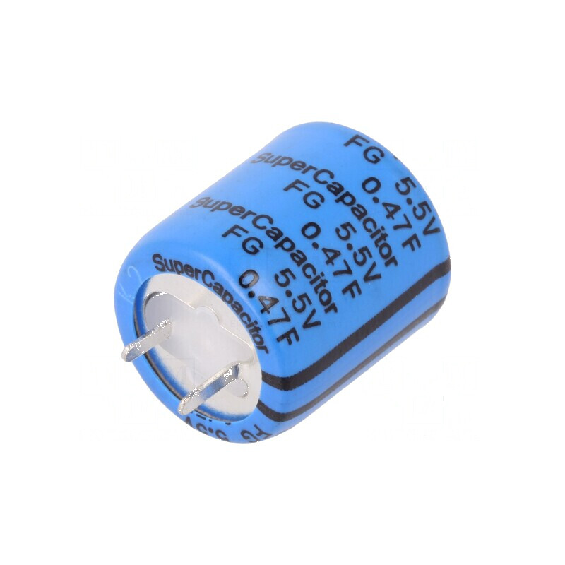 Supercondensator THT 0,47F 5,5VDC 5,08mm 120Ω | Electronic-mag.ro | Componente Electronice
