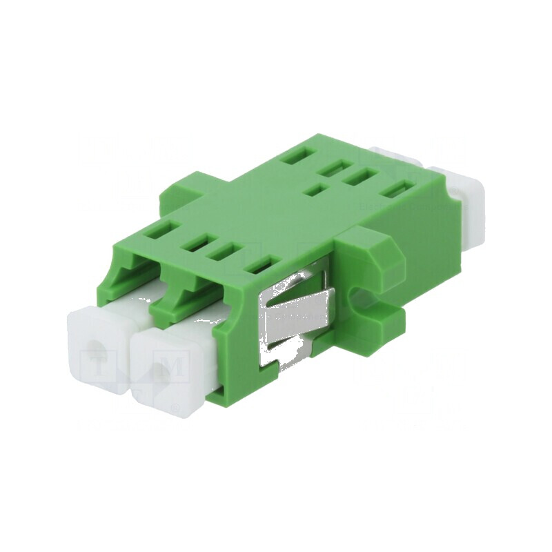 Conector fibră optică soclu cuplă duplex monomod SM LCA | Electronic-mag.ro | Componente Electronice