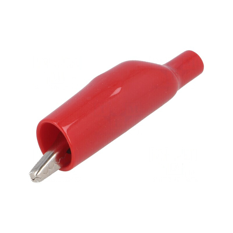 Bornă crocodil roşie 5A 150VDC, Lungime 58,42mm, Izolaţie PVC | Electronic-mag.ro | Componente Electronice Bornă crocodil roşie 5A 150VDC, Lungime 58,42mm, Izolaţie PVC | Electronic-mag.ro | Componente Electronice