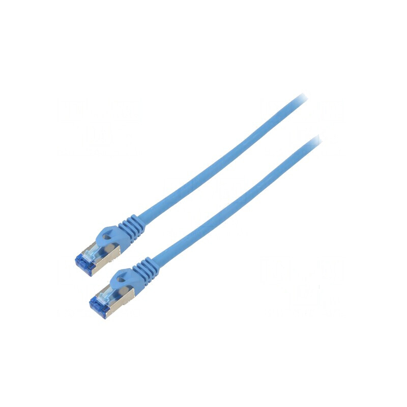 Patch cord S/FTP 6a CCA LSZH albastru 3m 26AWG | Electronic-mag.ro | Componente Electronice