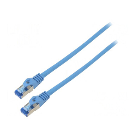 Patch cord S/FTP 6a CCA LSZH albastru 3m 26AWG | Electronic-mag.ro | Componente Electronice