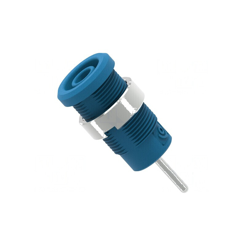 Conector banană 4mm soclu 36A 1kV albastru nichelat | Electronic-mag.ro | Componente Electronice